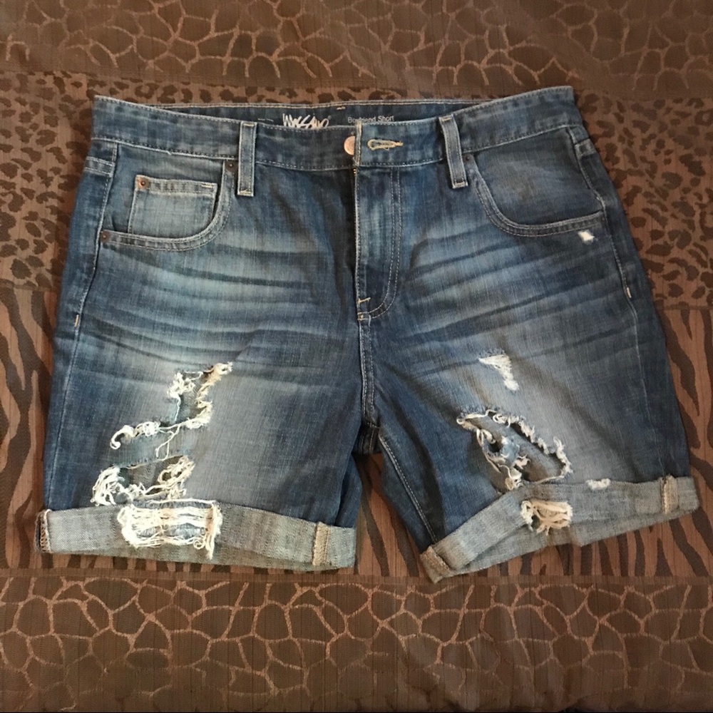 Target Distressed Denim Boyfriend Shorts